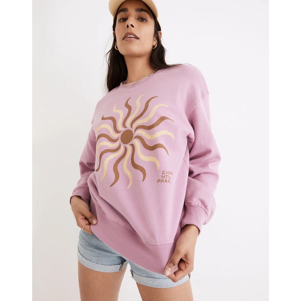 Madewell X Park Project Organic Cotton Crewneck Sweatshirts Zion Sun Size S NWT - Picture 2 of 12